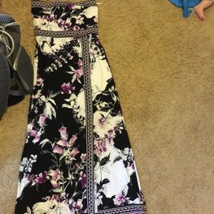 White House Black Market Strapless Flora Dress